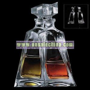 Crystal twin decanters