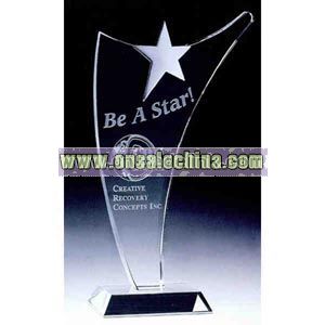 Clear optical crystal award