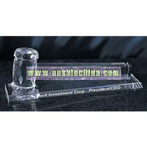 Optic crystal gavel award