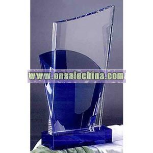 Optic rectangular shaped crystal award