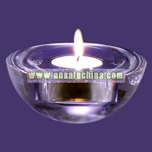 Crystal glaze candle holder