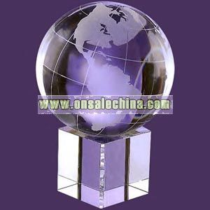 Crystal award globe