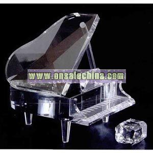 Crystal grand piano set