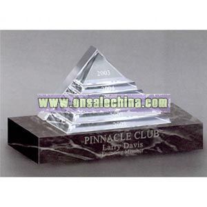 Custom crystal pyramid
