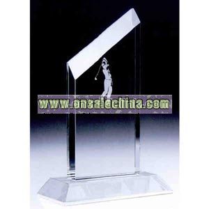 Optical crystal golf award