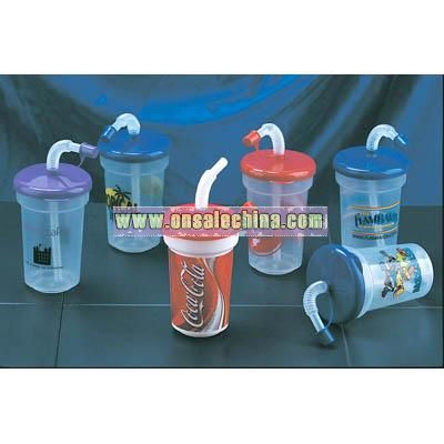 Plastic Drinking Cup With Straw