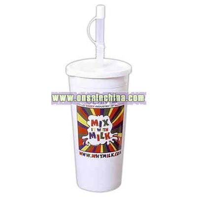 Colored flexible straw cup