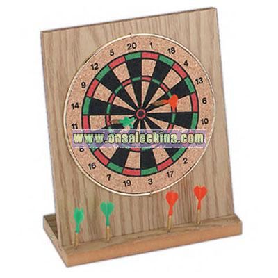 Silkscreen - Wood Desk top dart board.