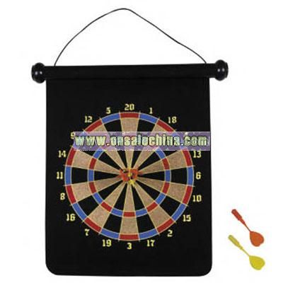 Magnetic single sided dart board set