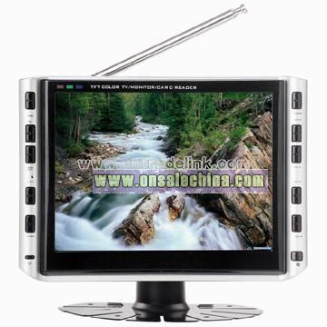 8 inch LCD TV with Card Reader, USB & Digital Photo Frame Function