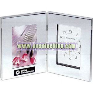 Combination clock and photo frame