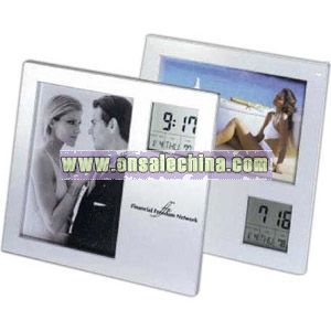 picture frame with clock&thermometer