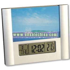 Photo frame with alarm clock