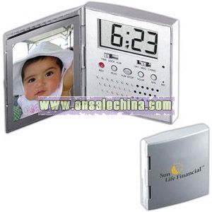 Photo frame with digital alarm clock