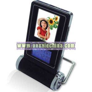 mini digital photo frame with clock