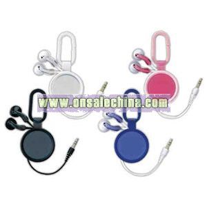 ear buds with carabiner