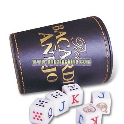 Dice Set with Five Dices and One Cup