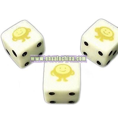 6 Side White Opaque Dice