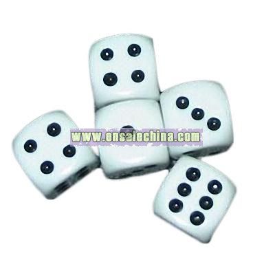 6-sides White Opaque Dice