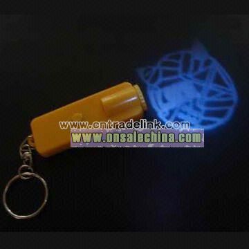 Plastic Projector Keychain Torch