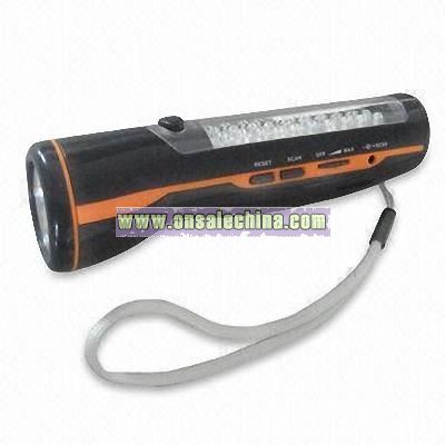 Portable Flashlight with FM Radio