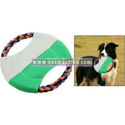Rope Puppy Dog Pet Catching Training Flyer Frisbee Toy