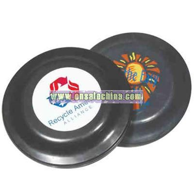 Large recycled black frisbee flyer