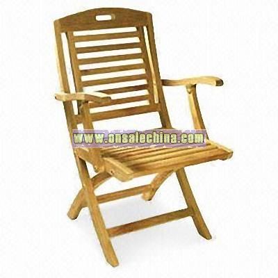 Savanah Arm Chair in Natural Finished Style and Folding System