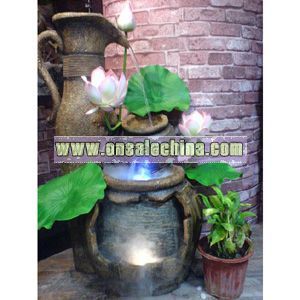 Polyresin Fountain with Teapot