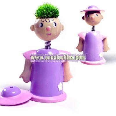 Doll & Puppet With Grass Hair