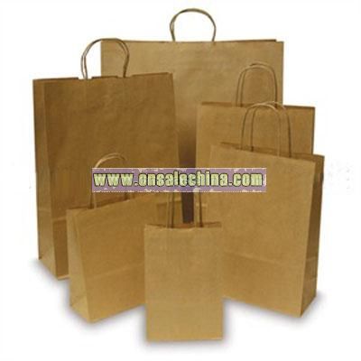 Brown Paper Carrier Bags with Twisted Handles