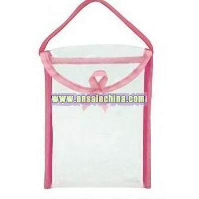 Handy Clear Accessory Bag W/ Ribbon