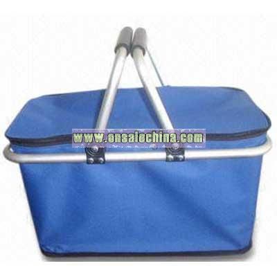 Polyester and Aluminum Shopping Basket