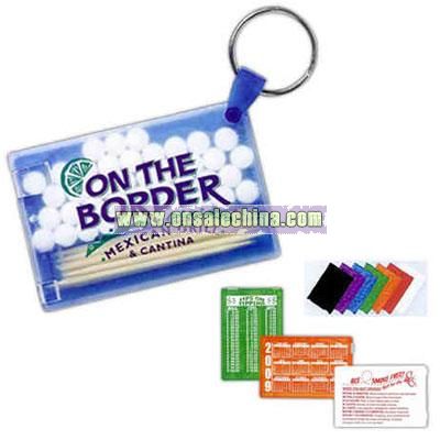 Toothpicks and mints box with keyring