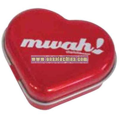 Small heart shaped tin with mints
