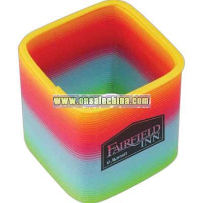 Rainbow color square spring stress reliever