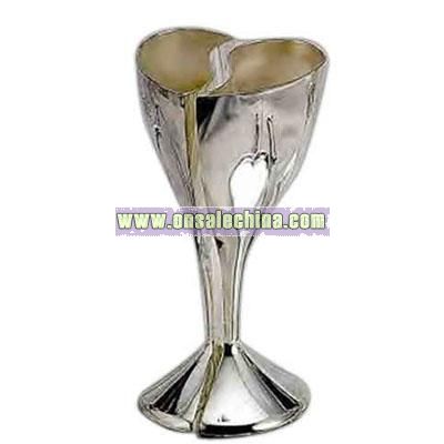Pair of heart to heart goblets