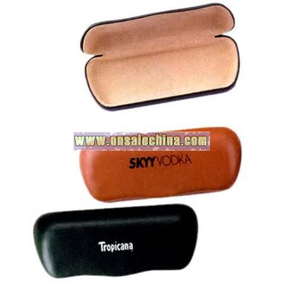 Leather like metal sunglasses case with cloth inner lining