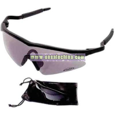 Sport sunglasses with smoke lenses