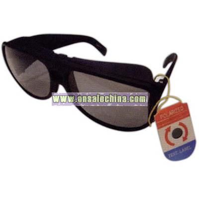 Black frame polarized sunglasses