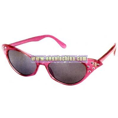 Sunglasses with rhinestone decorations