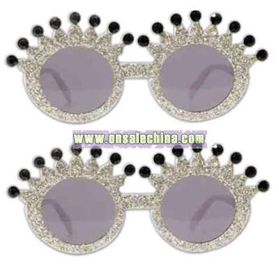 Silver - Glitter Sunglasses
