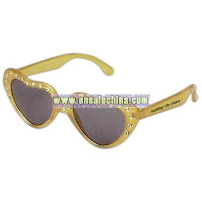 Rhinestone Love - Heart-shaped sunglasses