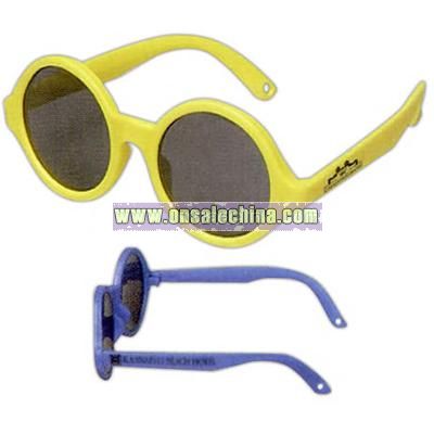 Round shaped soft rubber baby sunglasses