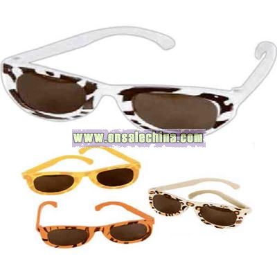 Plastic assorted safari print sunglasses
