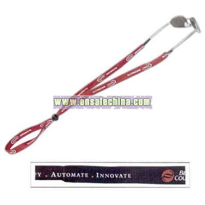 Tubular knit polyester safety and sunglass strap with rubber insert tubes