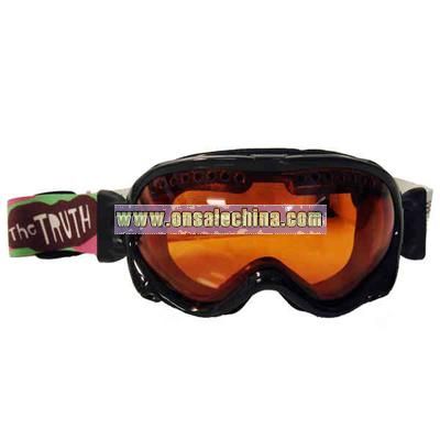 Flexible polyurethane shatterproof ski goggles