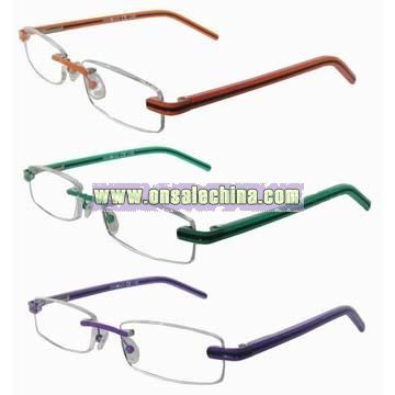 Rim-less Stainless Steel Reading Glasses