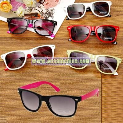 Children's sunglasses with temples and frame in multi-colors