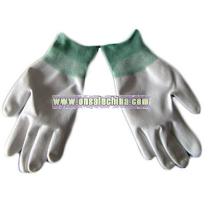 PU Finger Coated 13G Gloves